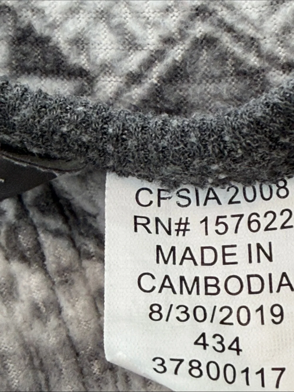Eddie Bauer Fleece Footless One-Piece Pajamas | Gray Black | Size 18M